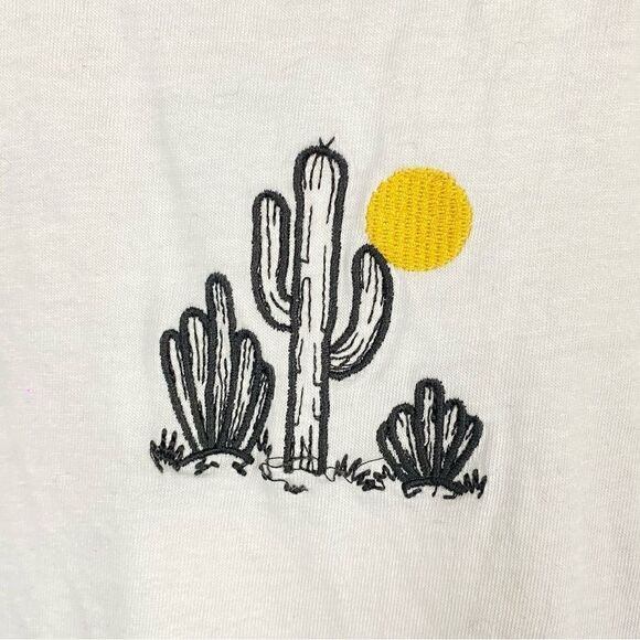 Vibe N' Cotton Round Neck Short Sleeve Desert Dreamin Graphic T-Shirt White XL - Picture 7 of 8